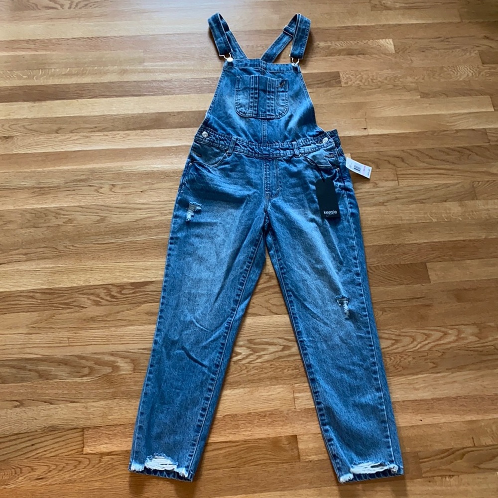 Distress New Kensie Jeans Overalls Sz 6/28